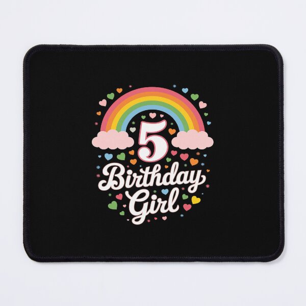 Item preview, Birthday Girl 5 Years Old Rainbow Theme 5th Birthday Party designed and sold by MarkLeedsArt.