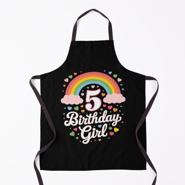 Item preview, Birthday Girl 5 Years Old Rainbow Theme 5th Birthday Party designed and sold by MarkLeedsArt.