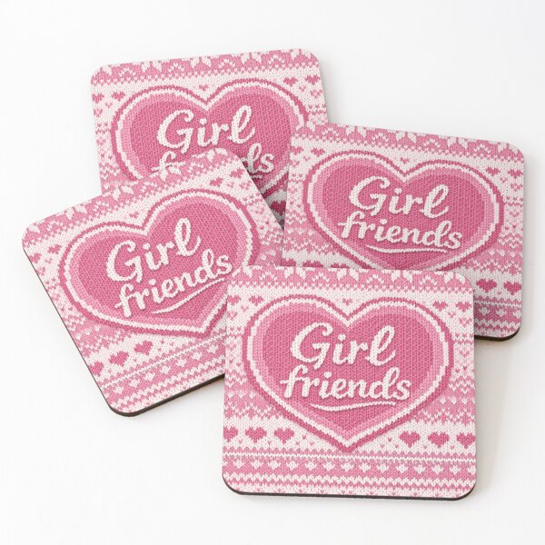 Item preview, Girlfriends Forever – Heartfelt Knitting Pattern Design in Pink designed and sold by Mauswohn.