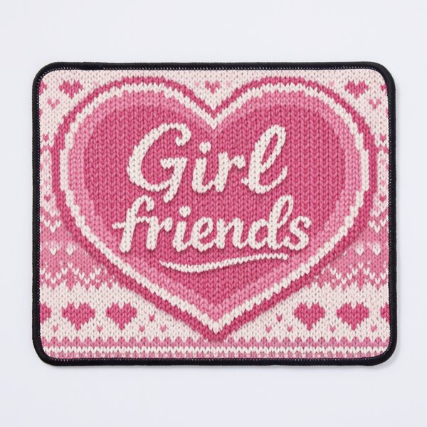 Item preview, Girlfriends Forever – Heartfelt Knitting Pattern Design in Pink designed and sold by Mauswohn.