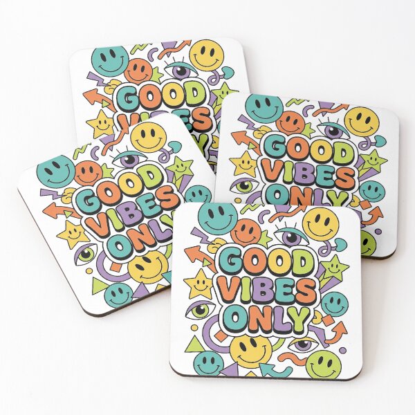 Item preview, Good Vibes Only Y2K T-Shirt | 90s Retro Smiley Sticker Aesthetic designed and sold by JaaGo PopLab.