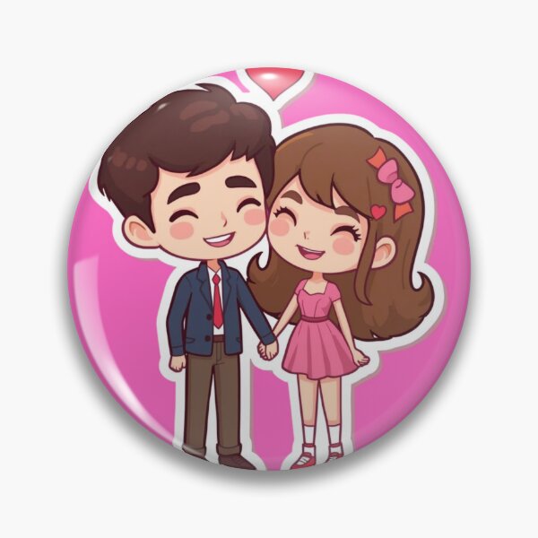 Item preview, Cute Chibi Couple in Love designed and sold by arksagme.