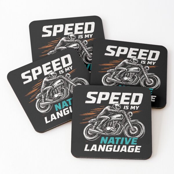 Item preview, Speed Is My Native Language – Motorcycle Racing & Rider Attitude T-Shirt designed and sold by RMTrendy.