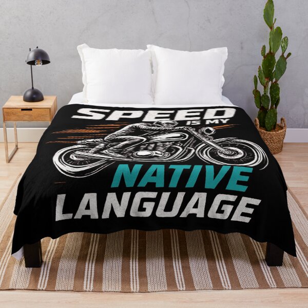 Item preview, Speed Is My Native Language – Motorcycle Racing & Rider Attitude T-Shirt designed and sold by RMTrendy.