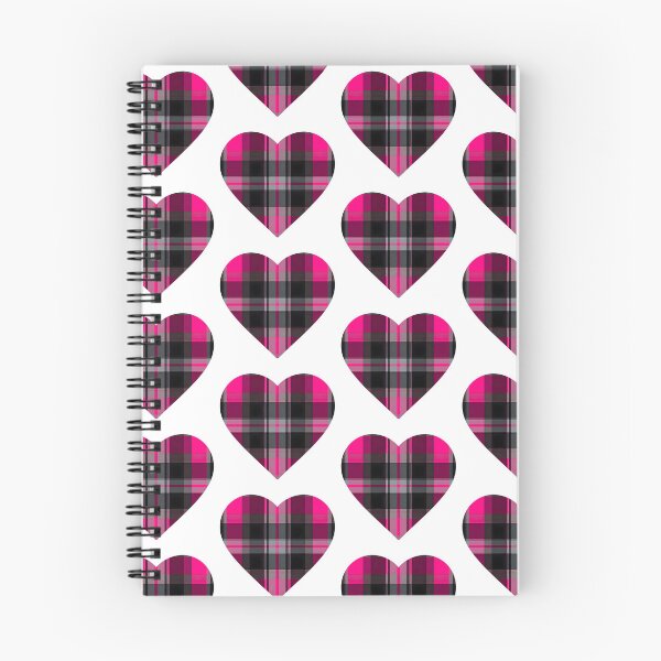 Item preview, Fuchsia pink and Grey plaid heart Graphic print designed and sold by TheCdnGal.