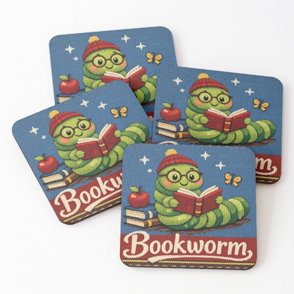 Item preview, Bookworm – Cute reading caterpillar in a knitted pattern look designed and sold by Mauswohn.