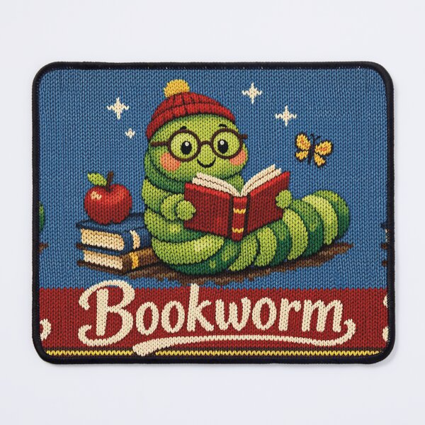 Item preview, Bookworm – Cute reading caterpillar in a knitted pattern look designed and sold by Mauswohn.