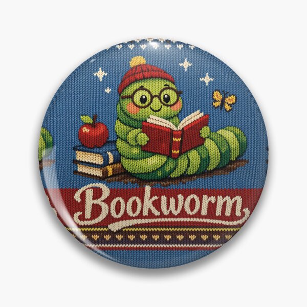 Artikelvorschau, Bookworm – Süße lesende Raupe im Strickmuster Look entworfen und verkauft von Mauswohn.