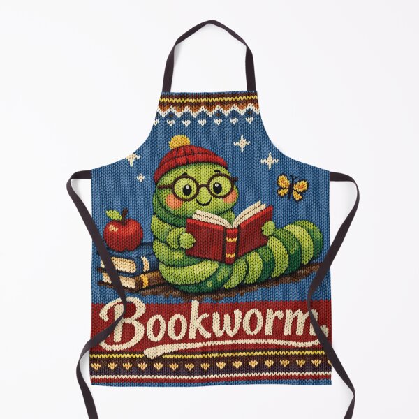 Item preview, Bookworm – Cute reading caterpillar in a knitted pattern look designed and sold by Mauswohn.