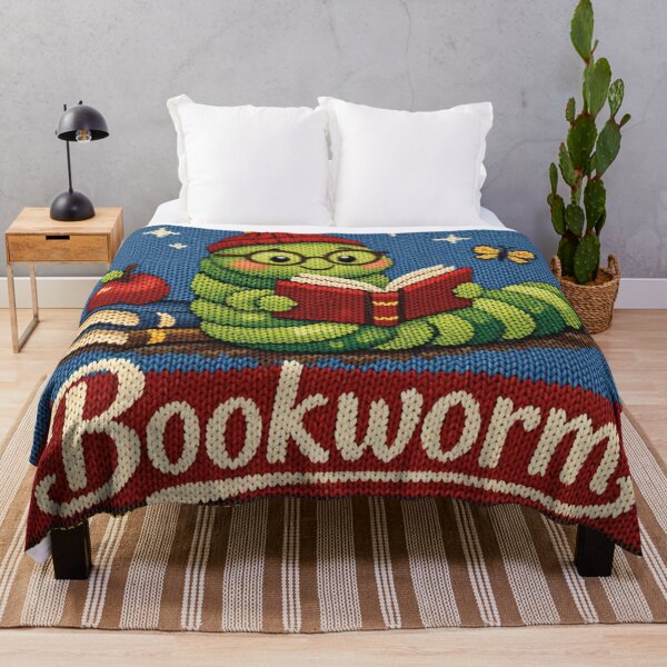 Item preview, Bookworm – Cute reading caterpillar in a knitted pattern look designed and sold by Mauswohn.