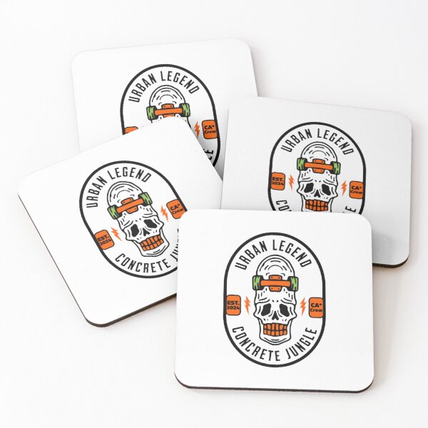Item preview, Urban Legend Concrete Jungle — Skateboard Skull Streetwear Badge Illustration designed and sold by Colorful-Garden.