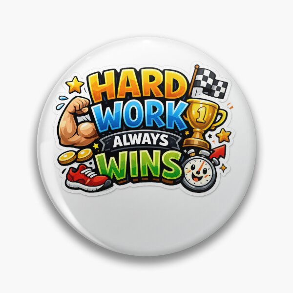 Item preview, Hard Work Always Wins Quote designed and sold by houseoflahuer.