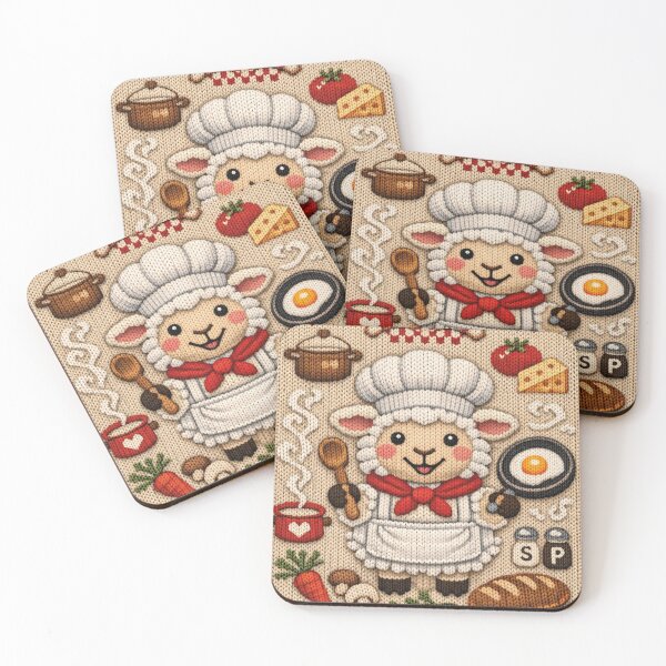 Item preview, Little Chef – Cute Sheep at the Stove Knitting Pattern designed and sold by Mauswohn.
