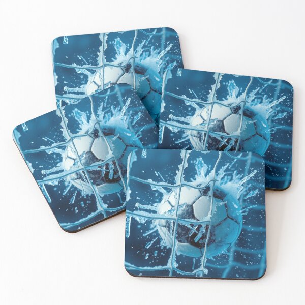Item preview, Frozen Goal Impact – Soccer Ball Shattering Icy Net designed and sold by HappySproutArt.