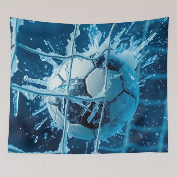 Item preview, Frozen Goal Impact – Soccer Ball Shattering Icy Net designed and sold by HappySproutArt.