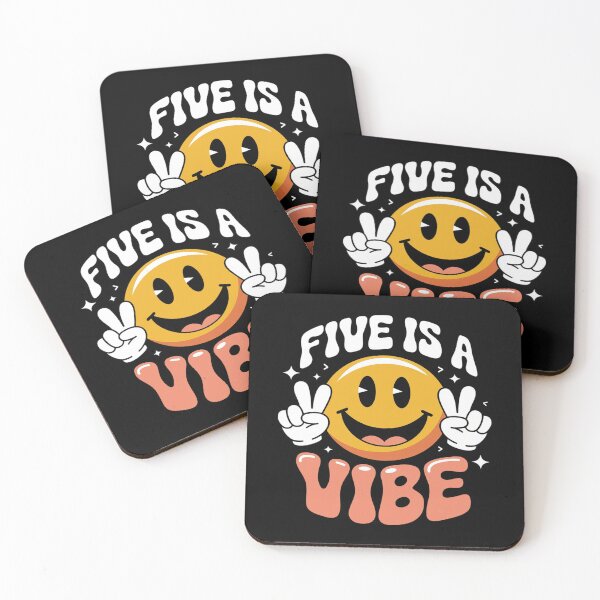 Item preview, Five Is A Vibe 5th Birthday Groovy Boys Girls 5 Years Old  designed and sold by CombatTask.