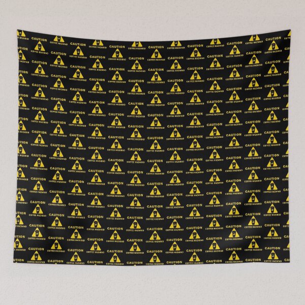Item preview, Caution Coffee Hazard Caffeine First Message for Mornings designed and sold by Zeus-Studio.