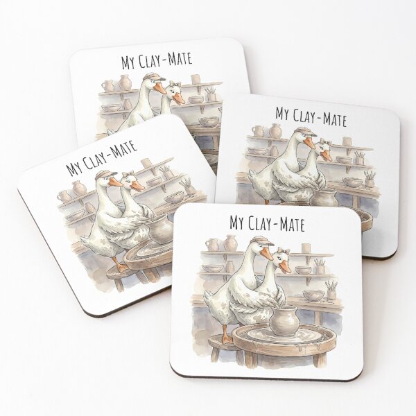 Item preview, Cute Valentine Geese Pottery Love Design designed and sold by MTJ-Mushrooms.