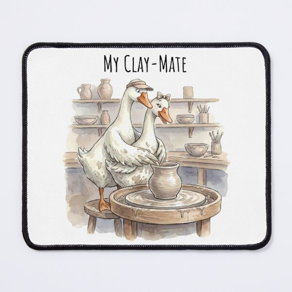 Item preview, Cute Valentine Geese Pottery Love Design designed and sold by MTJ-Mushrooms.