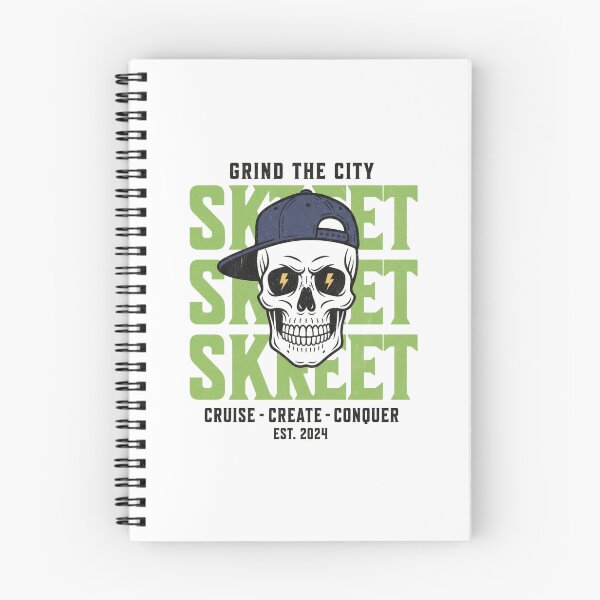 Item preview, Grind The City Skate Skull — Retro Streetwear Sket Graphic Illustration designed and sold by Colorful-Garden.