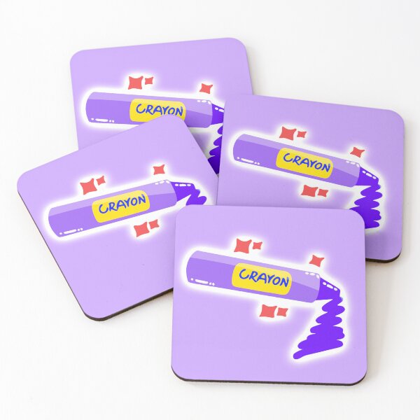 Item preview, Cute Purple Crayon Illustration | Fun Kids Art Supply Design designed and sold by steekeets.