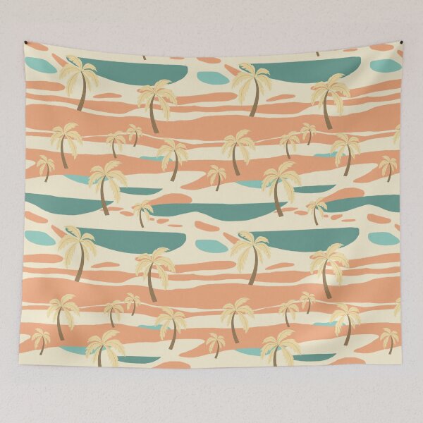 Item preview, Retro Beach with Palms Pattern | Summer designed and sold by UnhingedBird.