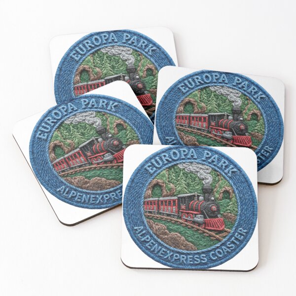 Item preview, Europa Park Alpenexpress Coaster Yarn Badge Art designed and sold by AURA Vibes.