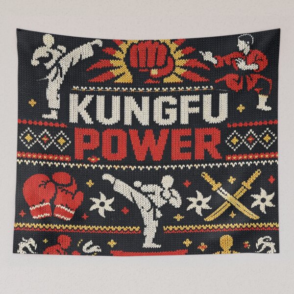 Item preview, Kung Fu Power – Retro Martial Arts Knitting Pattern Design designed and sold by Mauswohn.