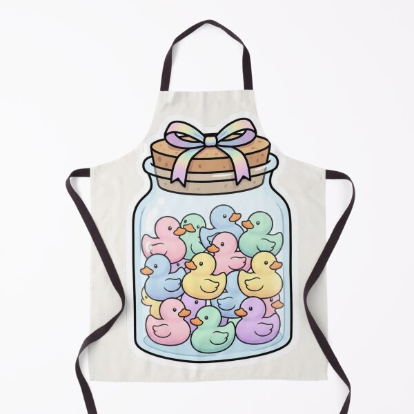 Item preview, Cute Rubber Ducks in a Jar | Pastel Kawaii Duck Aesthetic Illustration designed and sold by MuseAI.