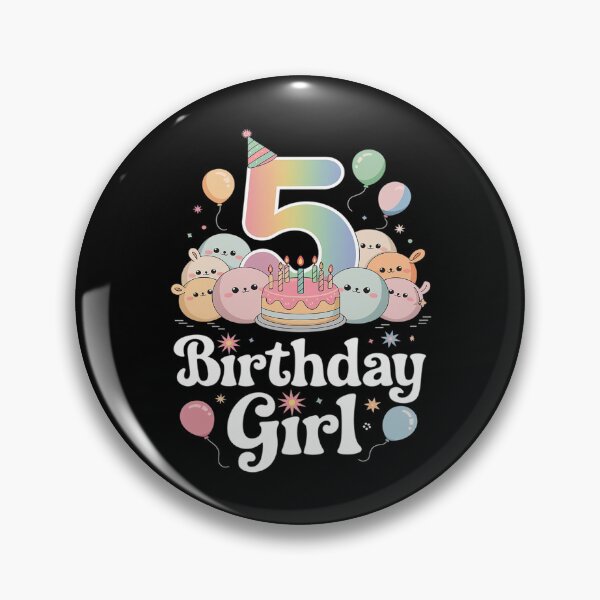 Item preview, Happy Birthday Girl Squish Squad Mallow Girls 5th Birthday  designed and sold by MarkLeedsArt.