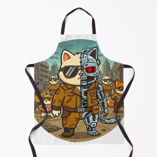 Item preview, Cyber Cat Terminator - Cute Chibi Robot Kitty Future Assassin Sticker designed and sold by MT-Hub | Art for Every Soul.