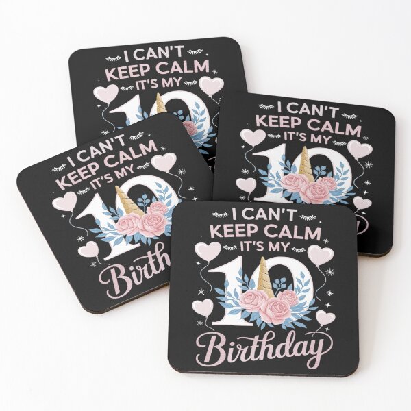 Item preview, I Can't Keep Calm It's My 10th Birthday Kids Girls Unicorn  designed and sold by CombatTask.