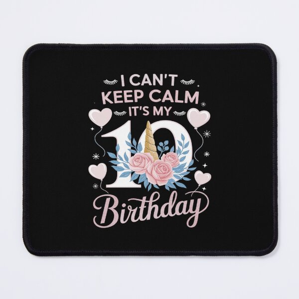 Item preview, I Can't Keep Calm It's My 10th Birthday Kids Girls Unicorn designed and sold by CombatTask.
