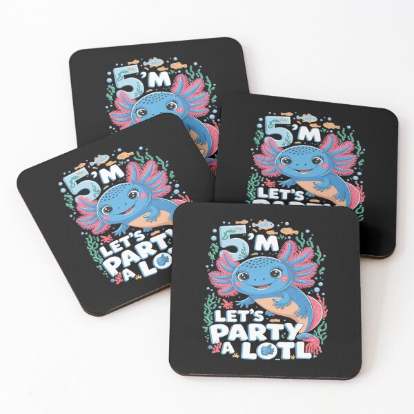 Item preview, I'm 5 Let's Party A Lotl 5th Birthday Cute Axolotl Lovers  designed and sold by MarkLeedsArt.