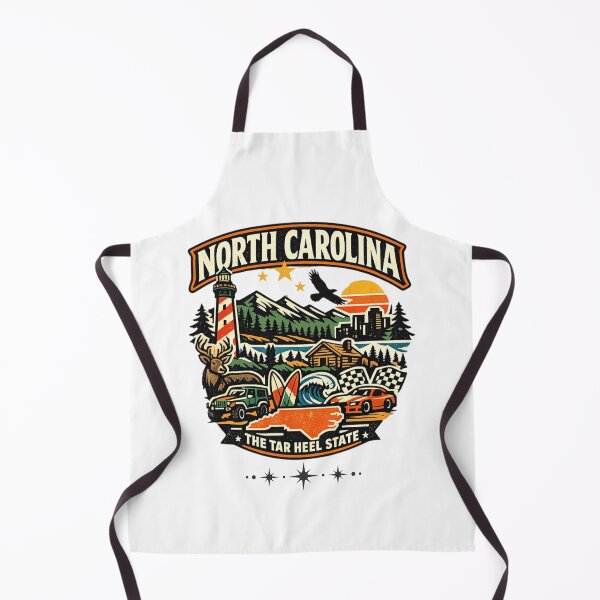 Item preview, North Carolina Vintage State Design | Distressed Retro NC Logo for Apparel & Gifts designed and sold by Thehatinthecat.