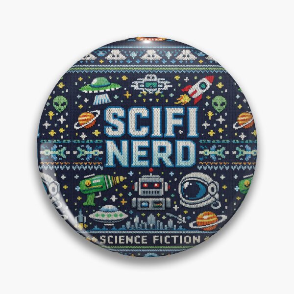 Item preview, Sci-Fi Nerd – Retro Space Knitting Pattern Design designed and sold by Mauswohn.