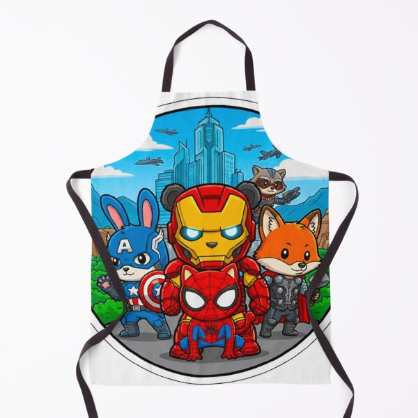 Item preview, The Ultimate Animal Hero Team - Chibi Avengers & Spider-Cat Squad Sticker designed and sold by MT-Hub | Art for Every Soul.