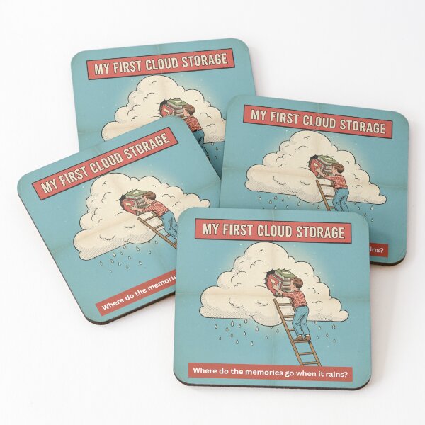 Item preview, My First Cloud Storage | Funny Retro Tech Art designed and sold by Vantage Print Co..