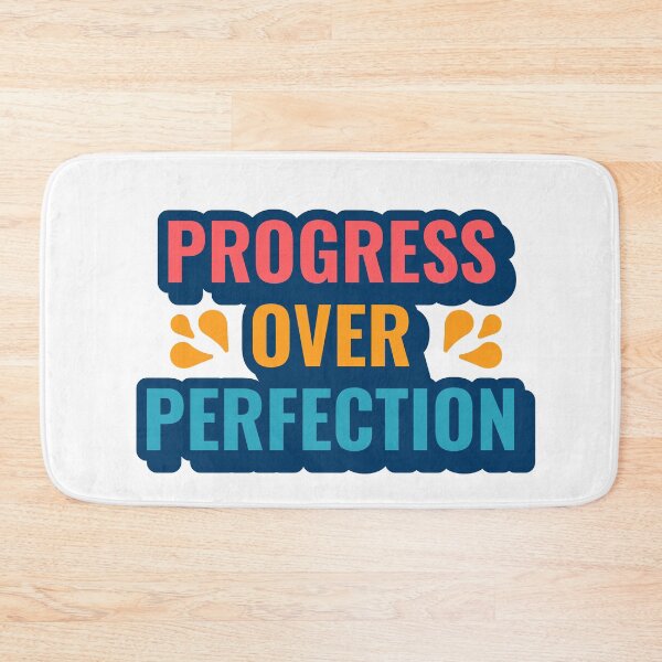 Item preview, Progress Over Perfection - Motivational Inspirational Positive Quote designed and sold by Shape Snip Studio.