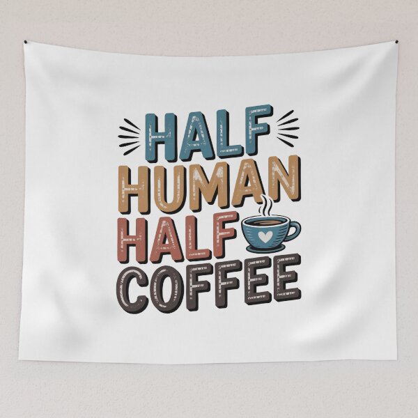 Item preview, Half human half coffee lovers barista style designed and sold by CleanDecor.