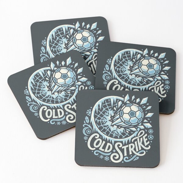 Item preview, Cold Strike Soccer - Frozen Ice & Snowflake Football Art designed and sold by HappySproutArt.