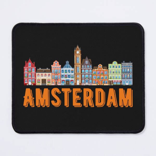 Item preview, Amsterdam Canal Houses with City Title designed and sold by QuoteCanvas.TH.