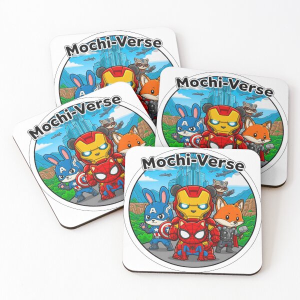 Item preview, Mochi-Verse Assemble - Epic Chibi Animal Superhero Team Mission Sticke designed and sold by MT-Hub | Art for Every Soul.