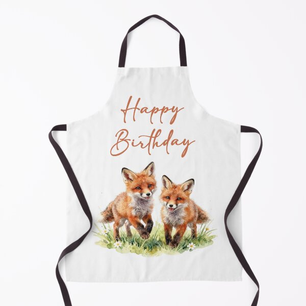 Item preview, Happy Birthday foxes designed and sold by WildArtIT.