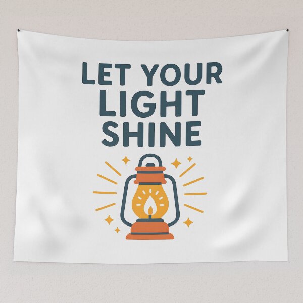 Item preview, Let Your Light Shine Inspirational Lantern Design. designed and sold by The-T-In-Retro.
