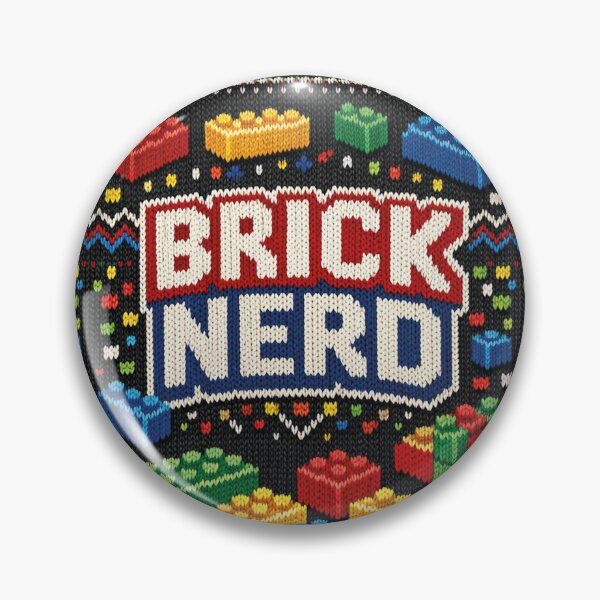Item preview, Brick Nerd – Colorful building block design in a knitted pattern look designed and sold by Mauswohn.