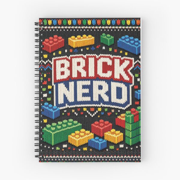 Item preview, Brick Nerd – Colorful building block design in a knitted pattern look designed and sold by Mauswohn.