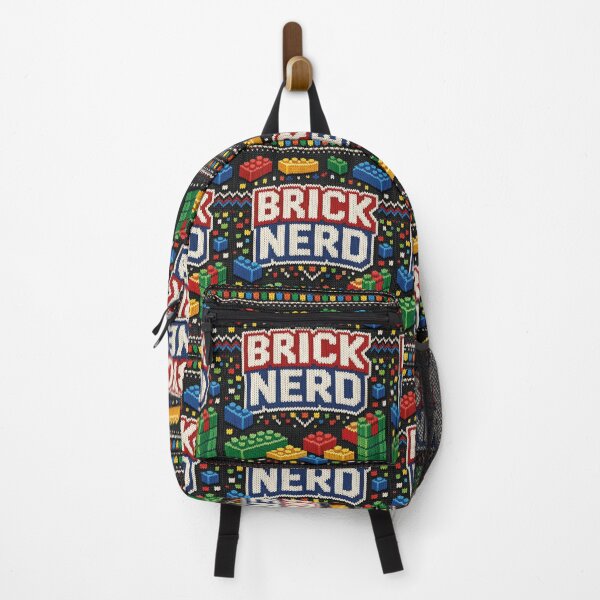 Item preview, Brick Nerd – Colorful building block design in a knitted pattern look designed and sold by Mauswohn.