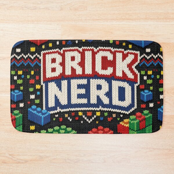 Item preview, Brick Nerd – Colorful building block design in a knitted pattern look designed and sold by Mauswohn.