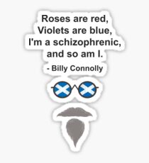 Billy Connolly glasses and quote Sticker